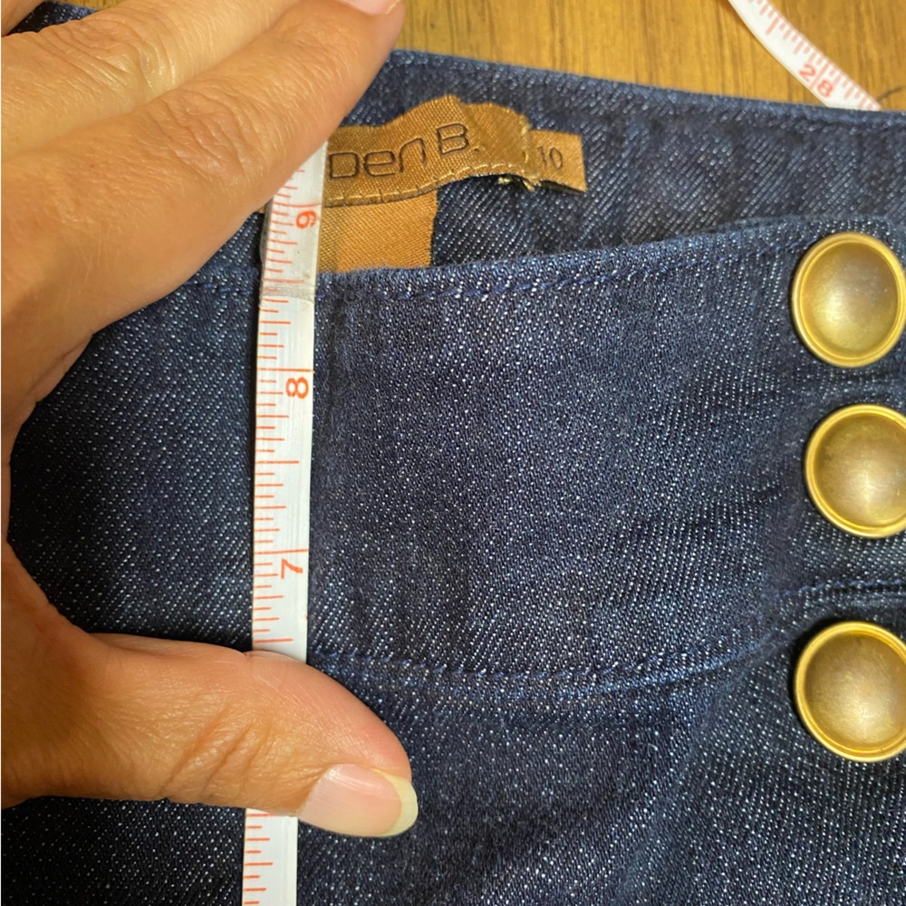 Arden B Long Inseam Flare Dark Wash Sailor Jeans Size 10 - Picture 3 of 8